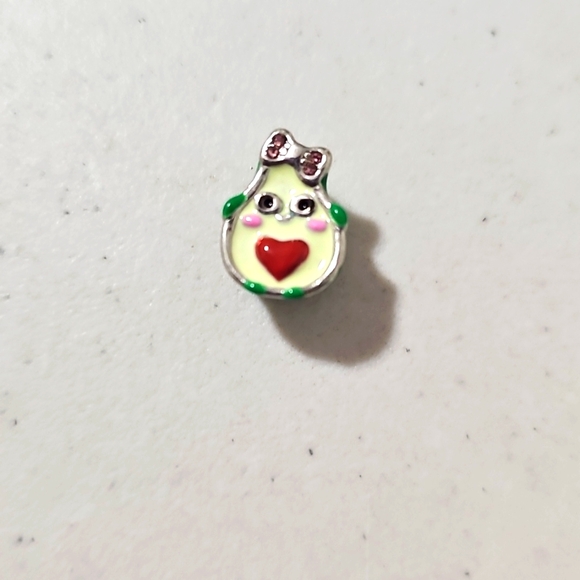 Cute Avocado Charm with Heart and Bow - Picture 2 of 10